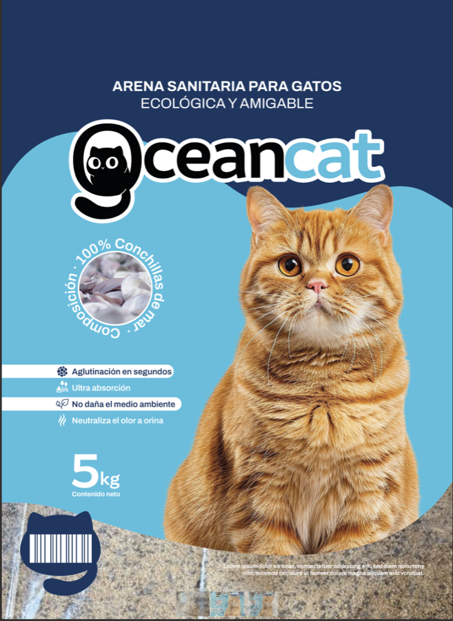 Bolsa de OceanCat arena sanitaria para gatos de 5 kg